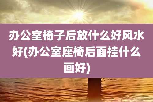 办公室椅子后放什么好风水好(办公室座椅后面挂什么画好)