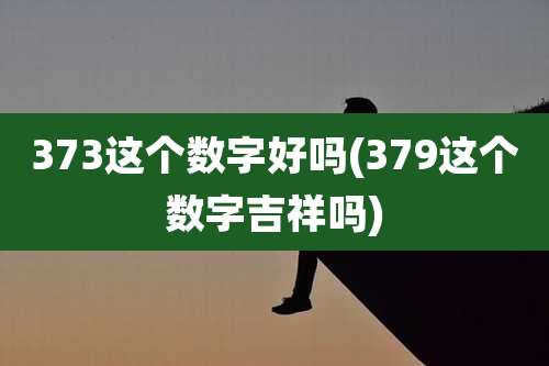 373这个数字好吗(379这个数字吉祥吗)