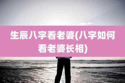 生辰八字看老婆(八字如何看老婆长相)