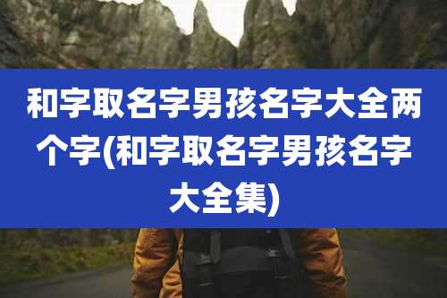 和字取名字男孩名字大全两个字(和字取名字男孩名字大全集)
