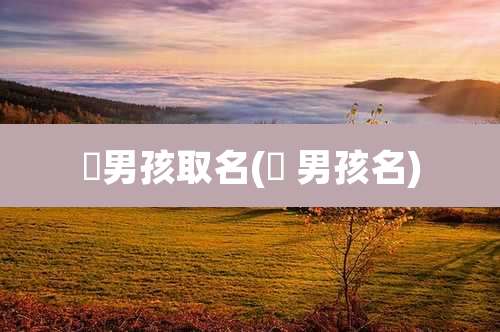 燚男孩取名(芃 男孩名)