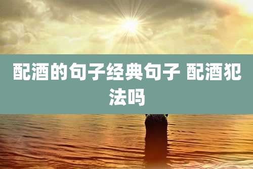 配酒的句子经典句子 配酒犯法吗