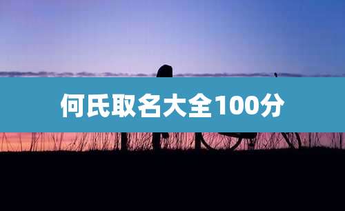 何氏取名大全100分