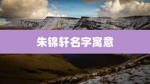 朱锦轩名字寓意