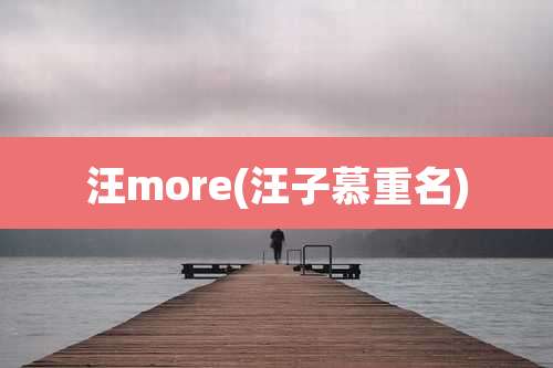 汪more(汪子慕重名)