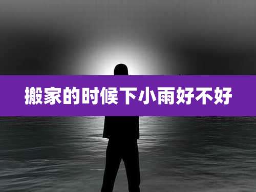 搬家的时候下小雨好不好