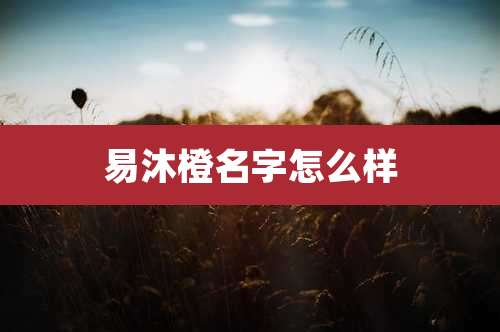 易沐橙名字怎么样