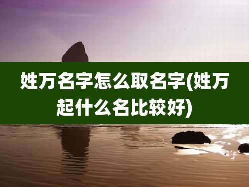 姓万名字怎么取名字(姓万起什么名比较好)