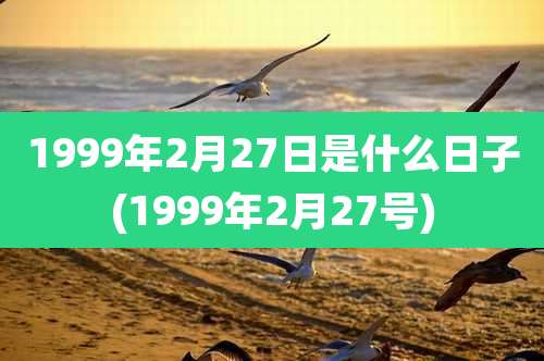 1999年2月27日是什么日子(1999年2月27号)