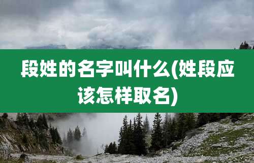 段姓的名字叫什么(姓段应该怎样取名)