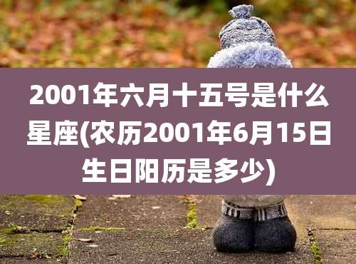 2001年六月十五号是什么星座(农历2001年6月15日生日阳历是多少)