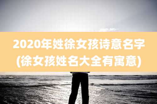 2020年姓徐女孩诗意名字(徐女孩姓名大全有寓意)