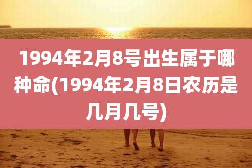 1994年2月8号出生属于哪种命(1994年2月8日农历是几月几号)