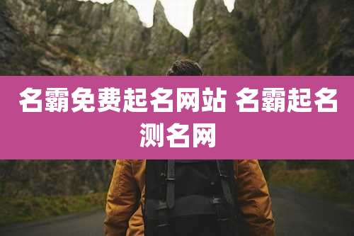 名霸免费起名网站 名霸起名测名网
