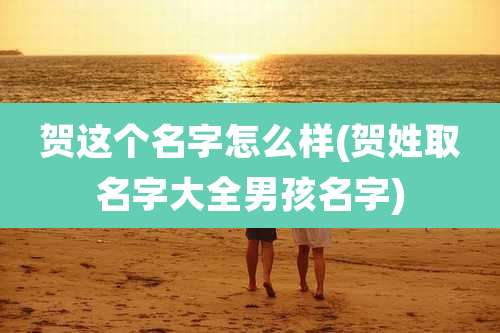 贺这个名字怎么样(贺姓取名字大全男孩名字)