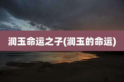 润玉命运之子(润玉的命运)