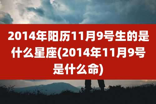 2014年阳历11月9号生的是什么星座(2014年11月9号是什么命)