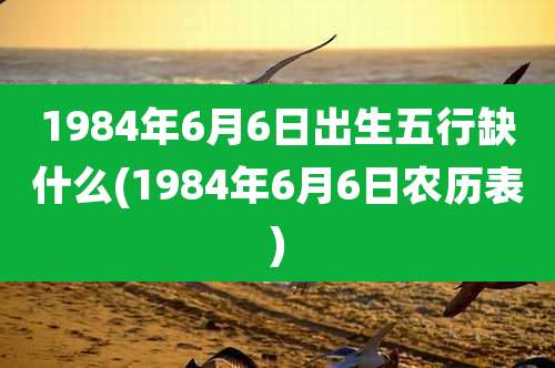 1984年6月6日出生五行缺什么(1984年6月6日农历表)
