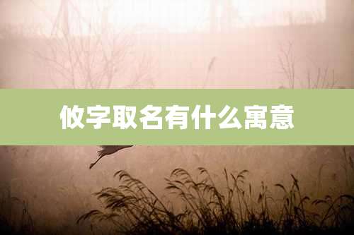 攸字取名有什么寓意