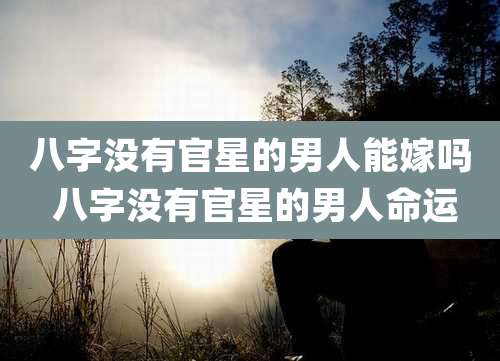 八字没有官星的男人能嫁吗 八字没有官星的男人命运