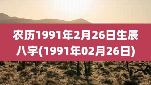 农历1991年2月26日生辰八字(1991年02月26日)