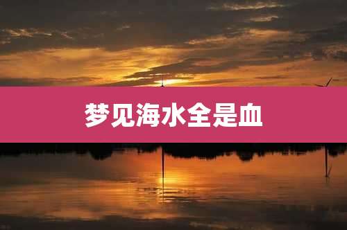 梦见海水全是血