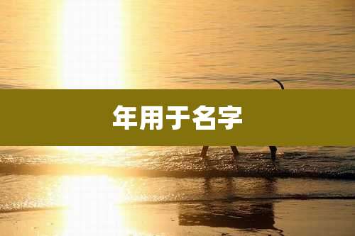 年用于名字