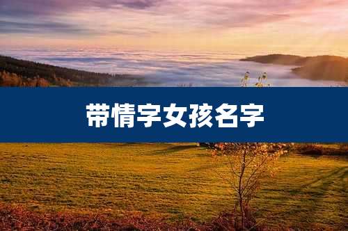 带情字女孩名字