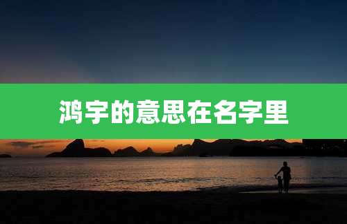 鸿宇的意思在名字里