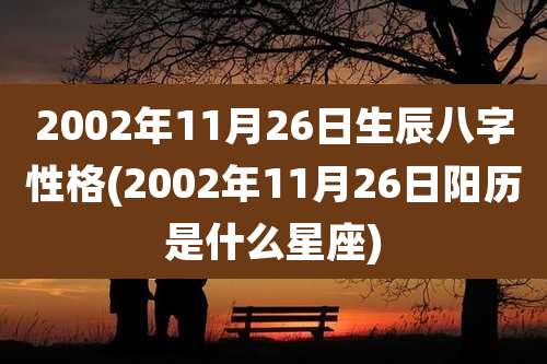 2002年11月26日生辰八字性格(2002年11月26日阳历是什么星座)