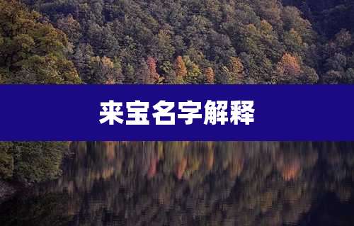 来宝名字解释