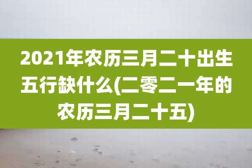 2021年农历三月二十出生五行缺什么(二零二一年的农历三月二十五)