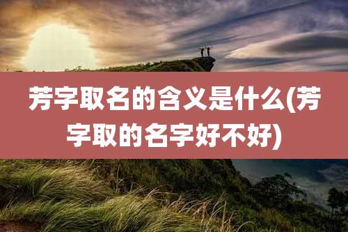 芳字取名的含义是什么(芳字取的名字好不好)