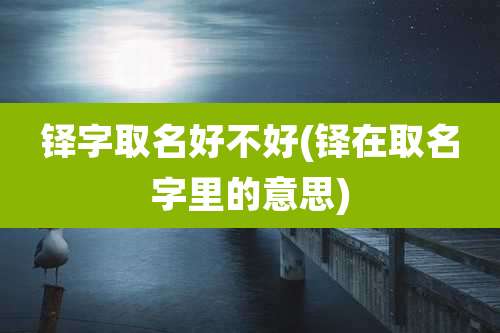 铎字取名好不好(铎在取名字里的意思)