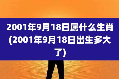 2001年9月18日属什么生肖(2001年9月18日出生多大了)