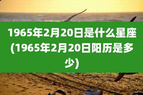 1965年2月20日是什么星座(1965年2月20日阳历是多少)