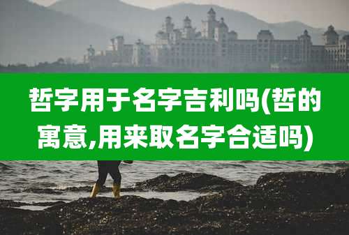 哲字用于名字吉利吗(哲的寓意,用来取名字合适吗)