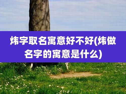 炜字取名寓意好不好(炜做名字的寓意是什么)