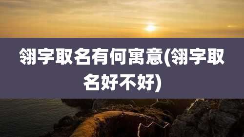翎字取名有何寓意(翎字取名好不好)
