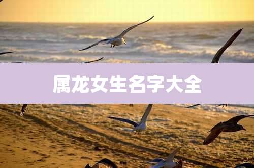 属龙女生名字大全
