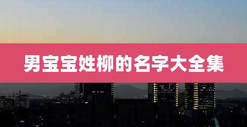 男宝宝姓柳的名字大全集