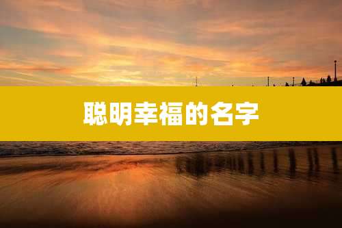 聪明幸福的名字