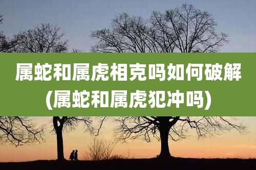 属蛇和属虎相克吗如何破解(属蛇和属虎犯冲吗)