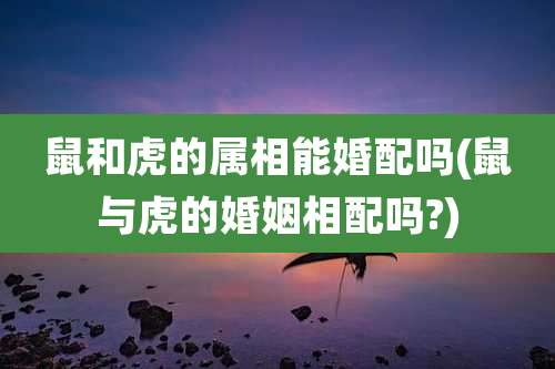 鼠和虎的属相能婚配吗(鼠与虎的婚姻相配吗?)