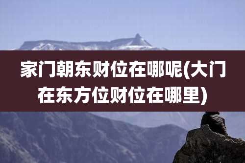 家门朝东财位在哪呢(大门在东方位财位在哪里)