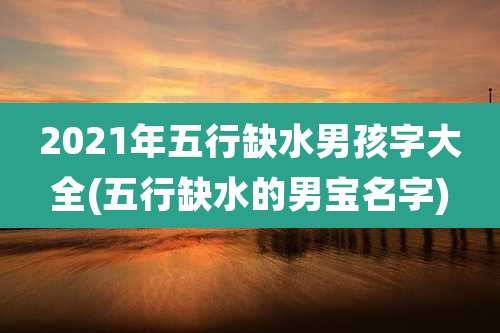 2021年五行缺水男孩字大全(五行缺水的男宝名字)
