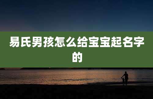 易氏男孩怎么给宝宝起名字的