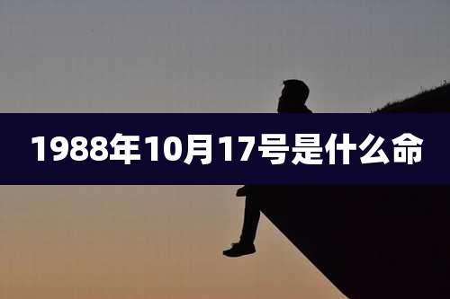 1988年10月17号是什么命
