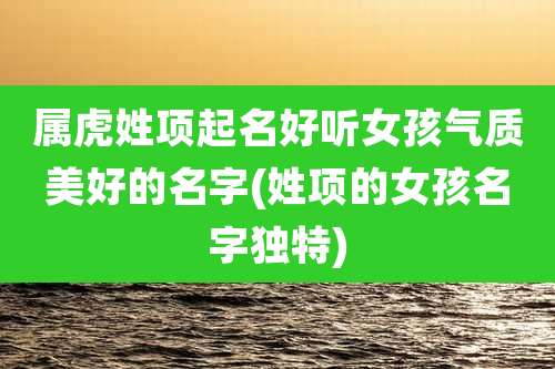 属虎姓项起名好听女孩气质美好的名字(姓项的女孩名字独特)