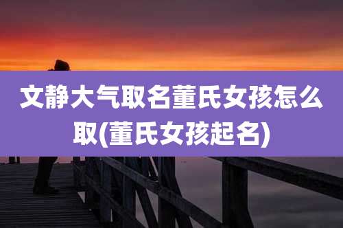 文静大气取名董氏女孩怎么取(董氏女孩起名)